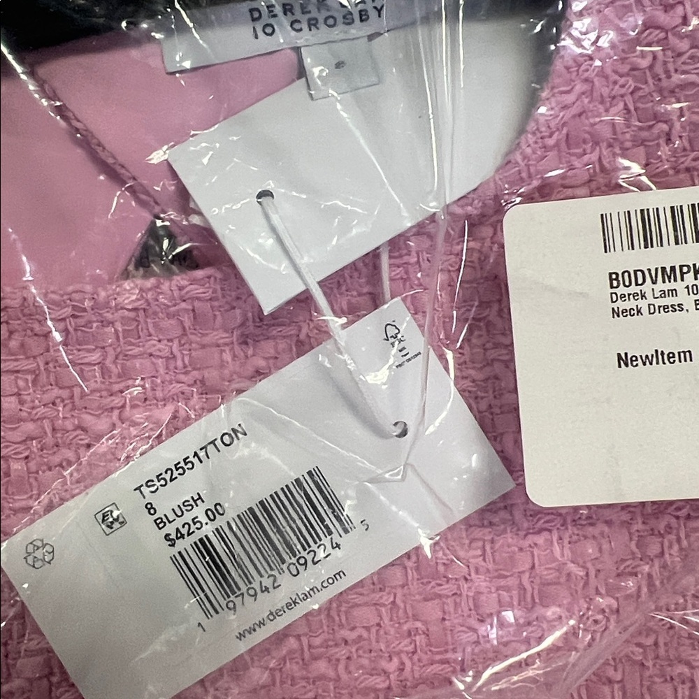 Derek Lam Farah High Neck‎ Dress Blush Pink Size 8 Brand New - Picture 7 of 7
